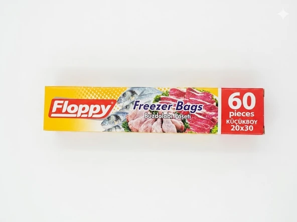 ŞeyliŞeyler - Floppy Buzdolabı Poşeti Küçük Boy 20x30 cm 60'lı 1 Paket ürün görseli 1