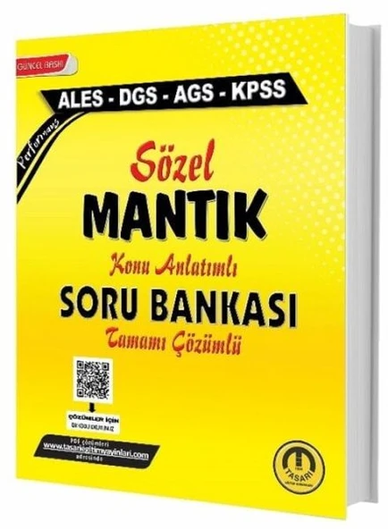 Tasarı Yayınları ALES DGS KPSS MEB-AGS Sözel Mantık Konu Anlatımlı Soru Bankası Çözümlü ürün görseli 1