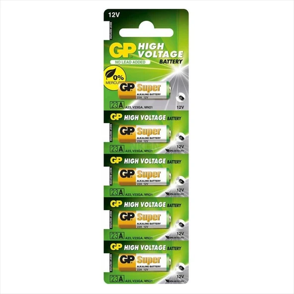 GP 23A 12V Alkalin Pil 5'li Paket ürün görseli 1
