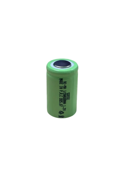 Sertec - 1.2V 500 Mah - 1/2AA - Ni-MH Şarjlı Pil - (Başsız / Flat Head) ürün görseli 1