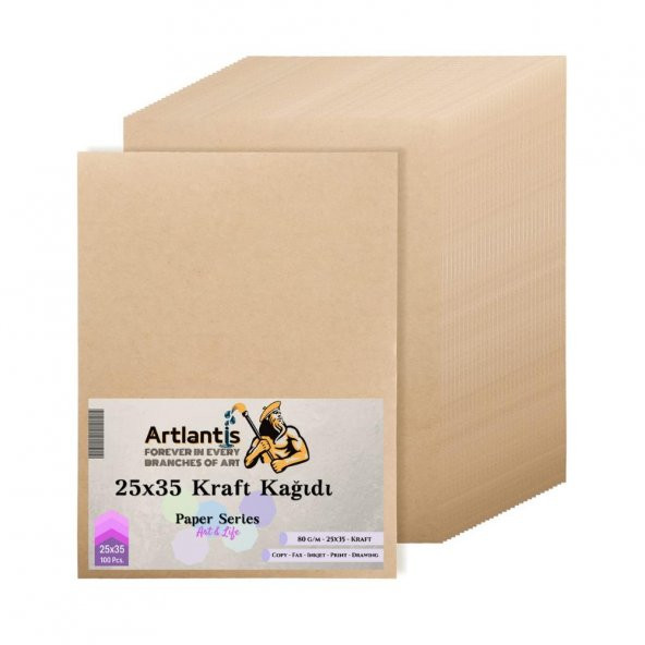 25x35 Kraft Kağıt 80 Gr 100 Adet Artlantis Kraft Saman Kağıt 25x35 100 Adet ürün görseli 1