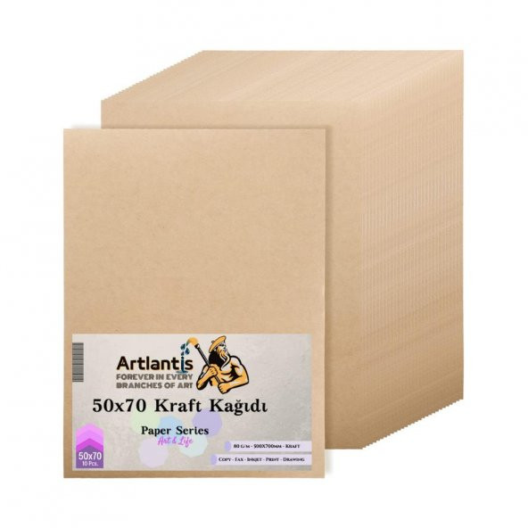 50x70 Kraft Kağıt 80 Gr 10 Adet Artlantis Kraft Saman Kağıt 50x70 10 Adet ürün görseli 1