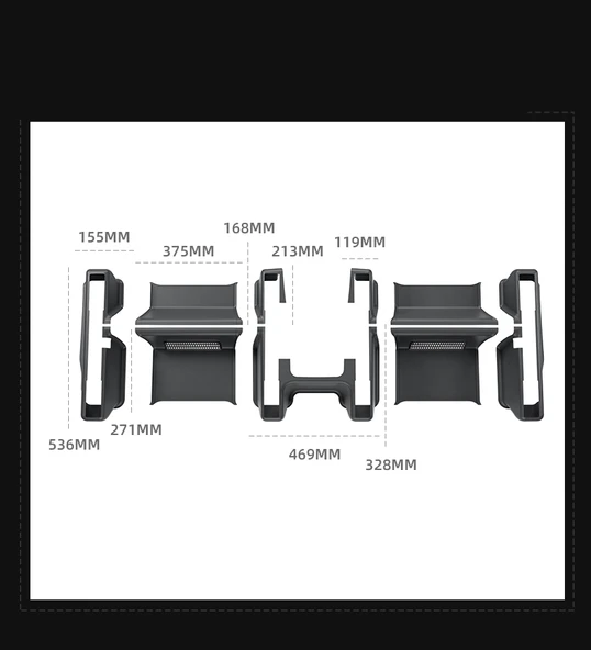 TESLA MODEL Y JUNİPER İÇİN UYUMLU KOLTUK KENAR KORUMA SETİ - 9 PARÇA SİYAH ürün görseli 1