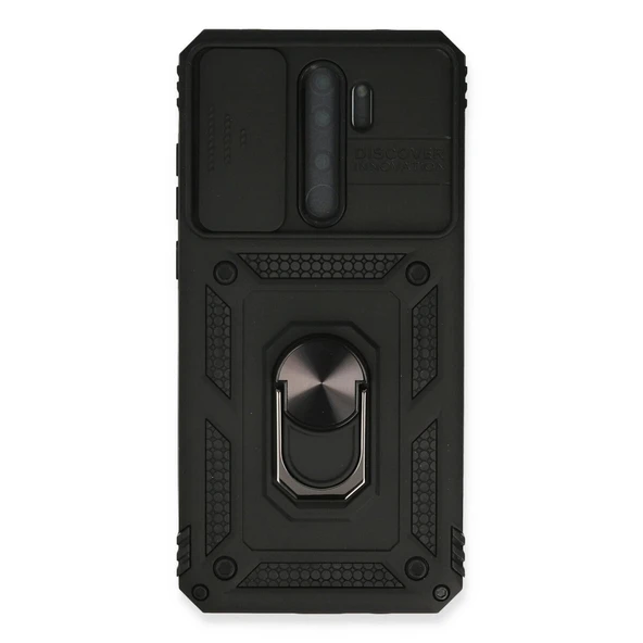 Xiaomi Redmi Note 8 Pro Kılıf Pars Lens Yüzüklü Silikon - Siyah ürün görseli 1