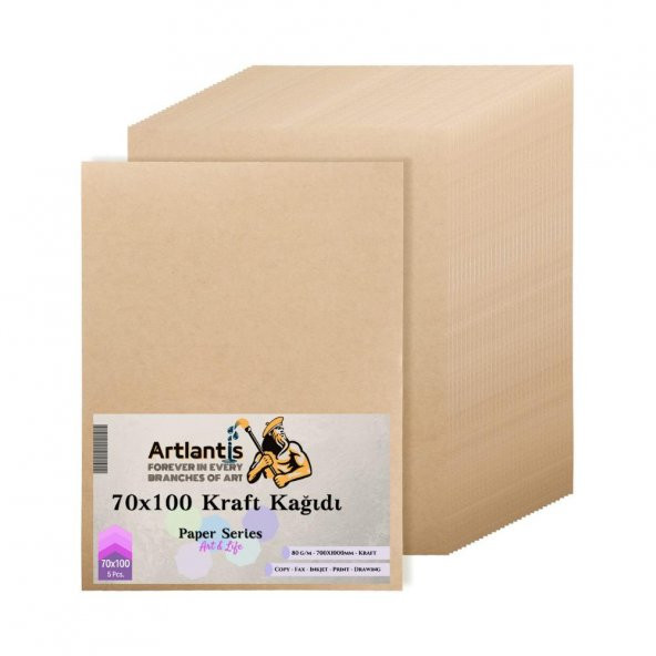 70x100 Kraft Kağıt 80 Gr 5 Adet Artlantis Kraft Saman Kağıt 70x100 5 Adet ürün görseli 1