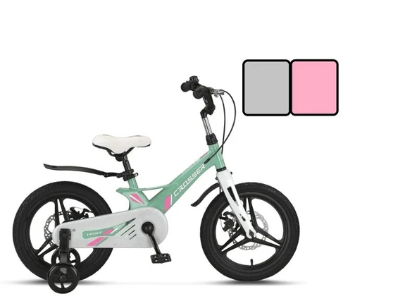 ÜMİT 1618 CROSSER 2D KIZ ÇOCUK BİSİKLETİ MD 16 JANT GRİ PEMBE ürün görseli 1