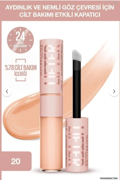 Maybelline New York Lifter Kafein ve Peptitler İçeren Nemlendiren ve Aydınlatan Kapatıcı - 20 ürün görseli 1