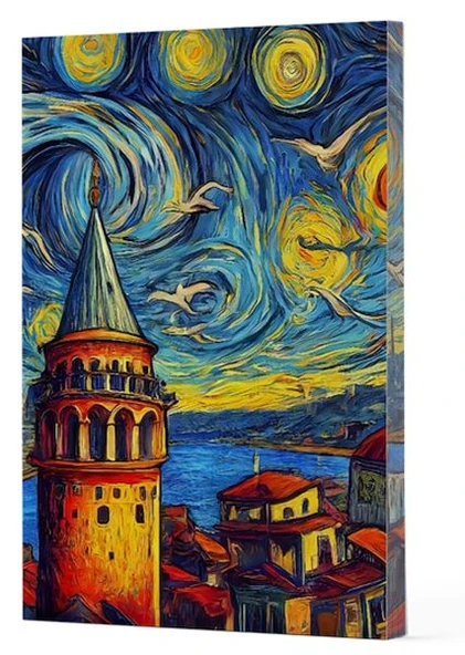 Van Gogh 5 - Galata Çizgili Yan Boyamalı Defter ürün görseli 1