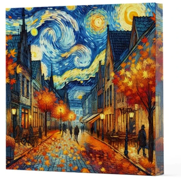 Van Gogh 3 Sokak - Çizgisiz Yan Boyamalı Defter ürün görseli 1