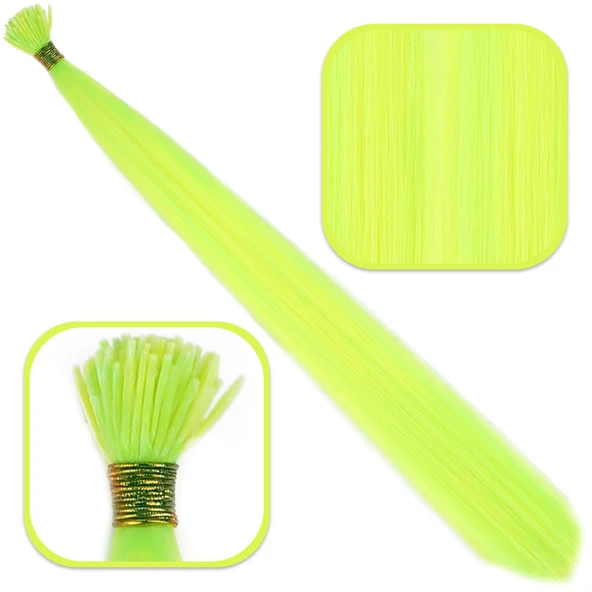 Fiber Sentetik Boncuk Kaynaklık Renkli / Neon Sarı / 100 Adet ürün görseli 1