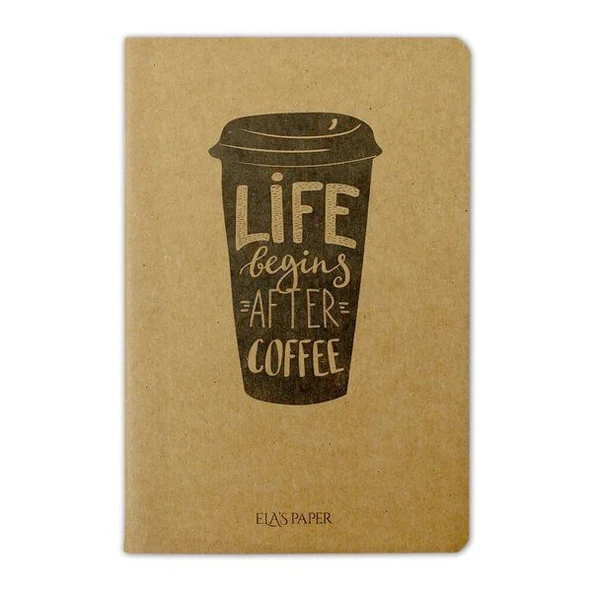 Life Begins Coffee - Defter ürün görseli 1