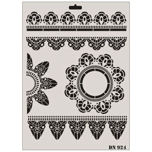 Rich Dantel Seri DN-924 Stencil 35x25 cm ürün görseli 1