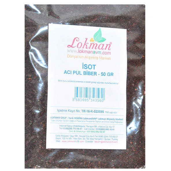 Pul Biber Acı İsot Biberi 50 Gr Paket - Resim 2
