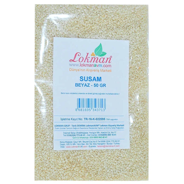 Susam Beyaz 50 Gr Paket - Resim 2