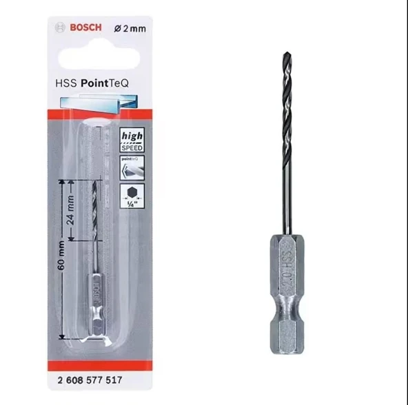 Bosch Pointteq Altıgen Şaftlı Hss Matkap Ucu 2 mm ürün görseli 1
