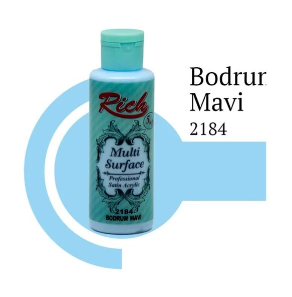 Rich Multi Surface 2184 Bodrum Mavi Akrilik Boya 120 cc ürün görseli 1
