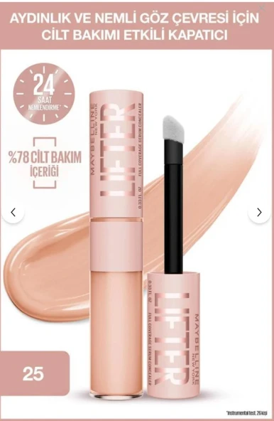 Maybelline New York Lifter Kafein ve Peptitler İçeren Nemlendiren ve Aydınlatan Kapatıcı - 25 ürün görseli 1