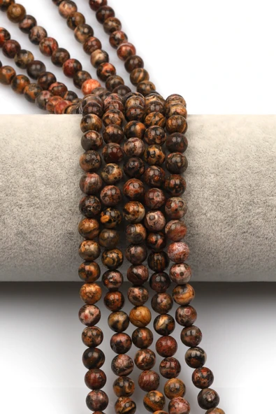 Leopar Jasper Doğal Taş Dizi 6 mm Küre Kesim - DZ-1105 ürün görseli 1