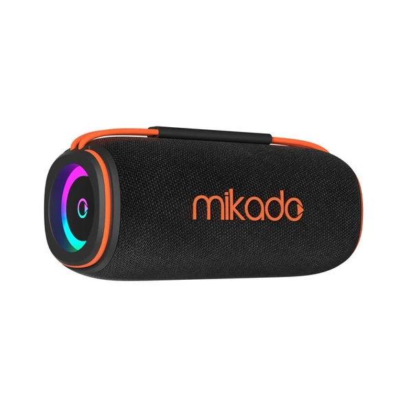 Mikado MD-33BT Siyah IPX6 60W RGB Işıklı 7200mAh TF KART+USB Destekli Bluetooth Hoparlör ürün görseli 1