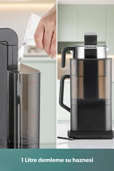 HOMEND Teabot 1786H Konuşan Otomatik Çay Makinesi Siyah - Resim 3