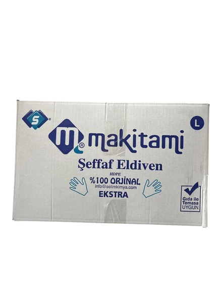 Eldiven Pet Şeffaf Makitami 100 Lü*100 ü - Resim 2