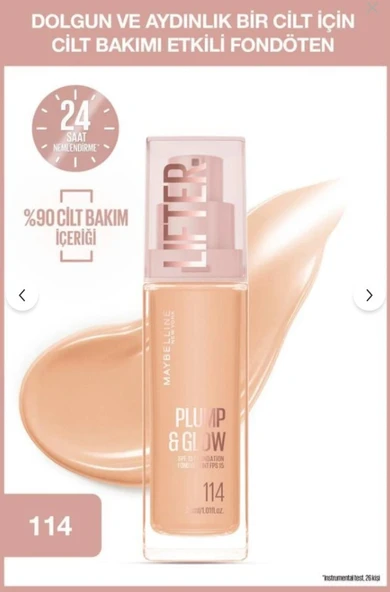 Maybelline New York Lifter Niasinamid ve Hyalüronik Asit İçeren Aydınlatan Fondöten - 114 ürün görseli 1