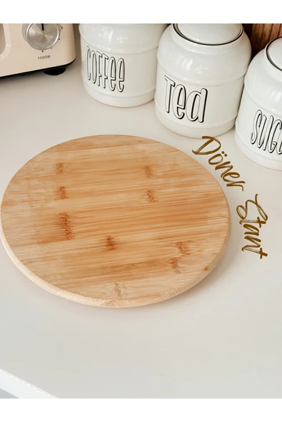 EG75 Bambu 360° Döner Standlı Servis ve Sunum Tabağı ürün görseli 1