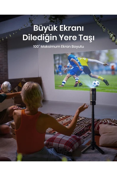 Anker Nebula Capsule Air Dünyanın En Küçük Google Tv Projeksiyon Cihazı - Beyaz - D4112 - Resim 6