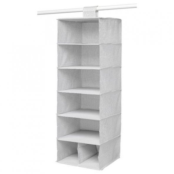 Dolap İçi Bölmeli Düzenleyici Ölçü 30x30x90 cm Beyaz-Gri Renk IKEA Bölmeli Düzenleyici Kareli ürün görseli 1