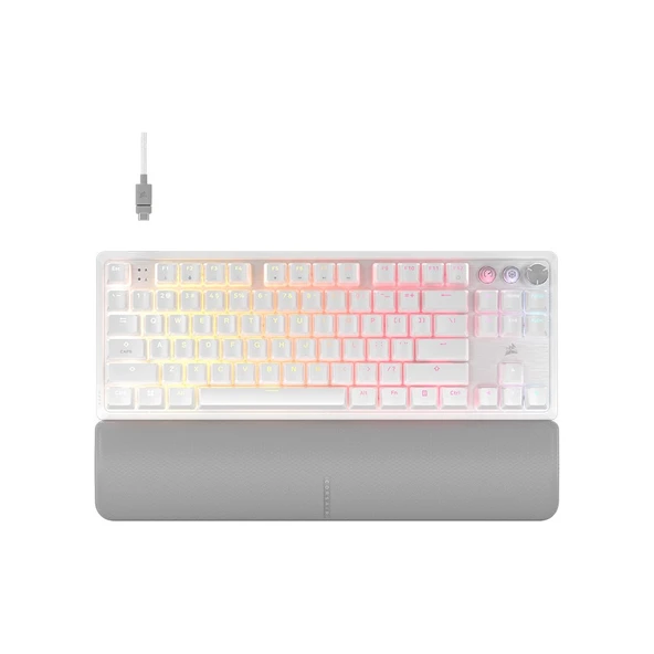 CORSAIR K70 PRO TKL MGX Hyperdrive V2 Switch Kablolu Beyaz Gaming Klavye ürün görseli 1