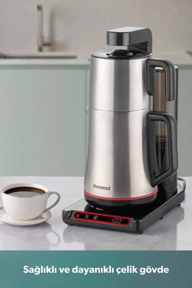 HOMEND Teabot 1786H Konuşan Otomatik Çay Makinesi Siyah - Resim 5