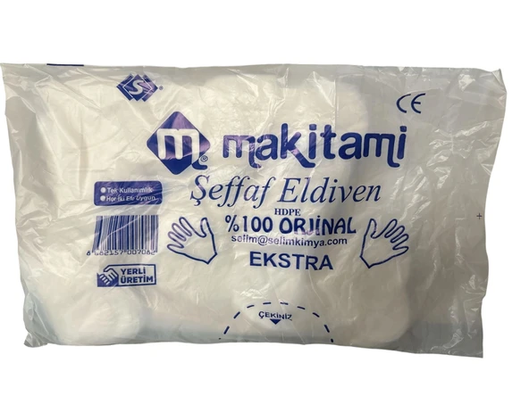 Eldiven Pet Şeffaf Makitami 100 Lü*100 ü ürün görseli 1