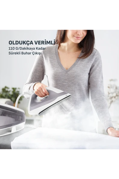 TEFAL GV9620Pro Express Ultimate Care 180 gr Sürekli ve 650 gr Şok Buharlı 2600 Watt Buhar Kazanlı Ütü - Resim 7