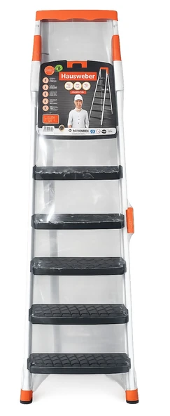 Hausweber CA-006 6+1 Basamaklı Katlanabilir Merdiven - Resim 2