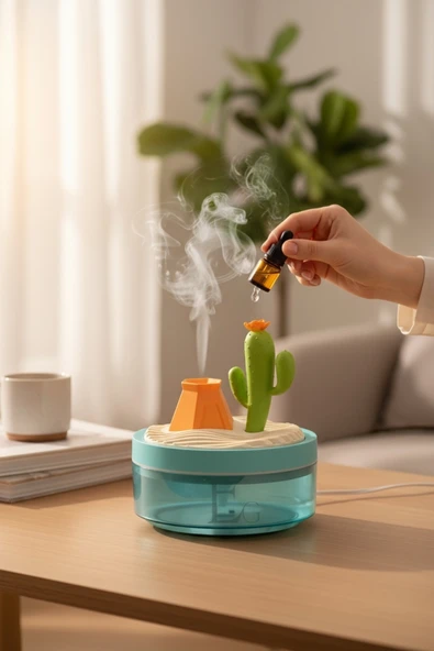 EG75 Ağaç Model Hava Nemlendirici Buhar Makinesi ve Aroma Difüzörü 320ML. Kapasiteli Buhar Makinesi Oda ürün görseli 1