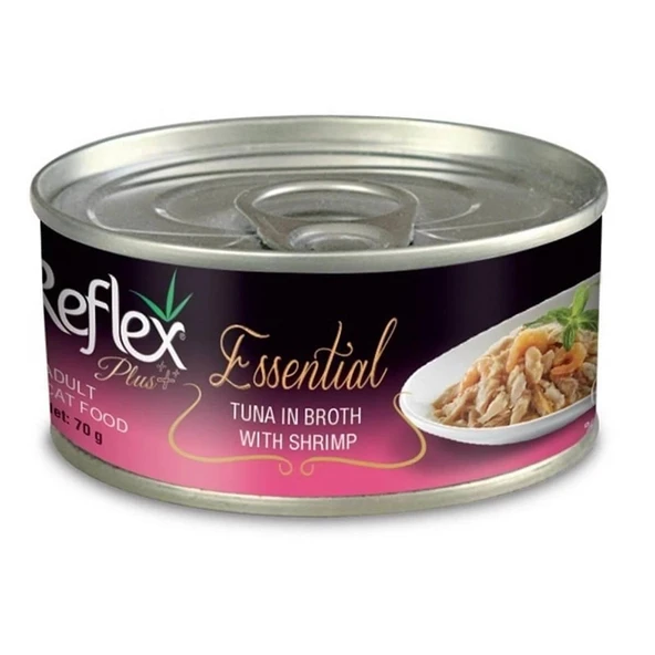 Reflex Plus Essential Et Suyunda Ton Balıklı ve Karidesli 70 gr Yetişkin Konserve Kedi Maması ürün görseli 1