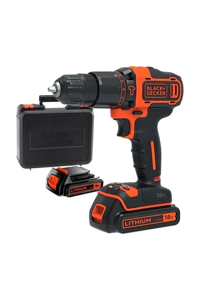 Black&Decker Bdchd18kb 18v/1.5ah Li-ion Çift Akülü Darbeli Matkap ürün görseli 1
