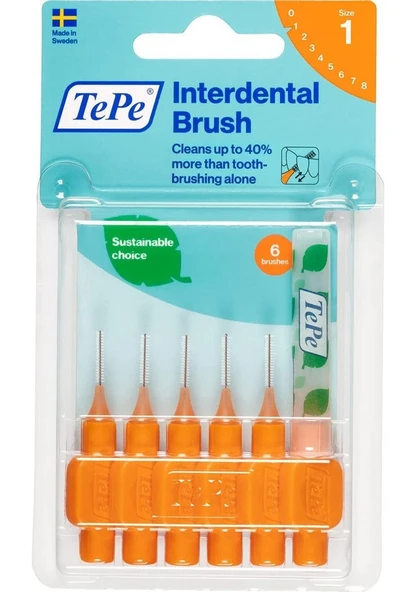 Tepe Orginal Turuncu 0.45 mm 6'lı Arayüz Fırçası ürün görseli 1