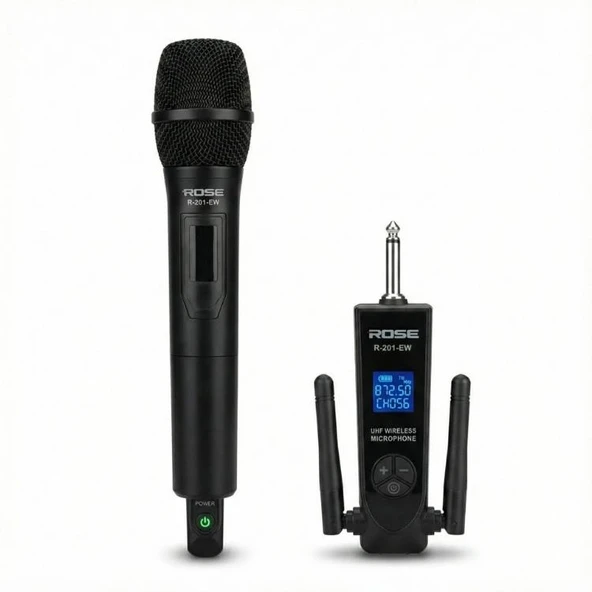 Rose R-201-EW UHF Kablosuz El Mikrofon 32 Kanal ürün görseli 1