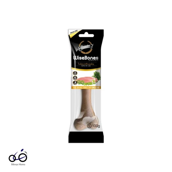 Gnawlers Wisebones Hindi Aromalı Köpek Ödül Kemiği 100gr [L] ürün görseli 1