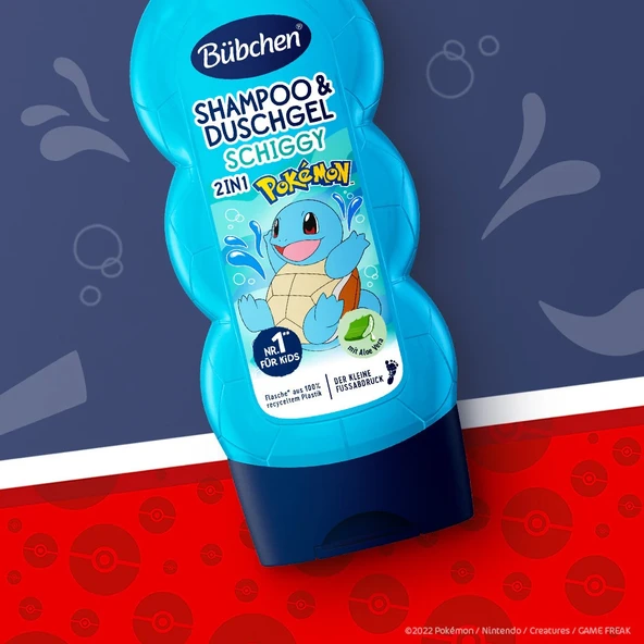 Bübchen Çocuk Şampuan&Duş Jeli 2 in 1 Pokemon Schiggy 230 ml ürün görseli 1
