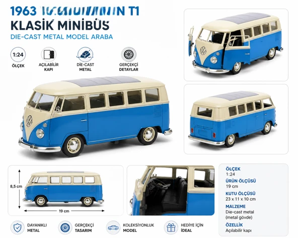 22095 1 24 1963 MODEL ARAÇ T1 BUS 12 ürün görseli 1