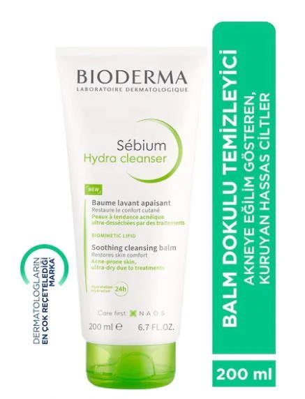 Bioderma Sebium Hydra Cleanser 200 ml Yüz Temizleme Balsamı ürün görseli 1