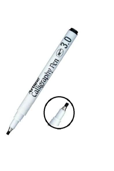 Kaligrafi Kalemi Siyah 3.0 Mm Düz Kesik Uç Arabic Ergolıne Calligraphy 1 Adet ürün görseli 1
