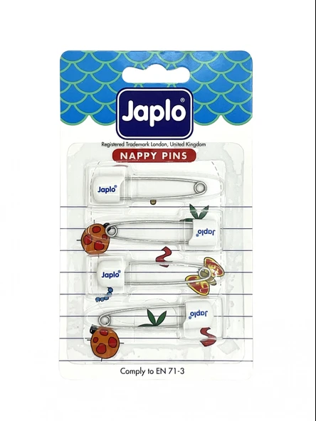 Japlo Emniyetli Çengelli İğne 4'lü - Beyaz ürün görseli 1