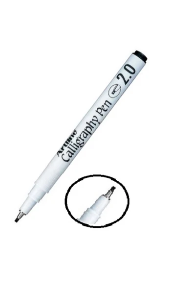 Kaligrafi Kalemi Siyah 2.0 Mm Düz Kesik Uç Arabic Ergolıne Calligraphy 1 Adet ürün görseli 1