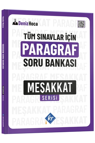 Deniz Hoca Tüm Sınavlar İçin Paragraf Soru Bankası Meşakkat Serisi KR Akademi Yayınları ürün görseli 1
