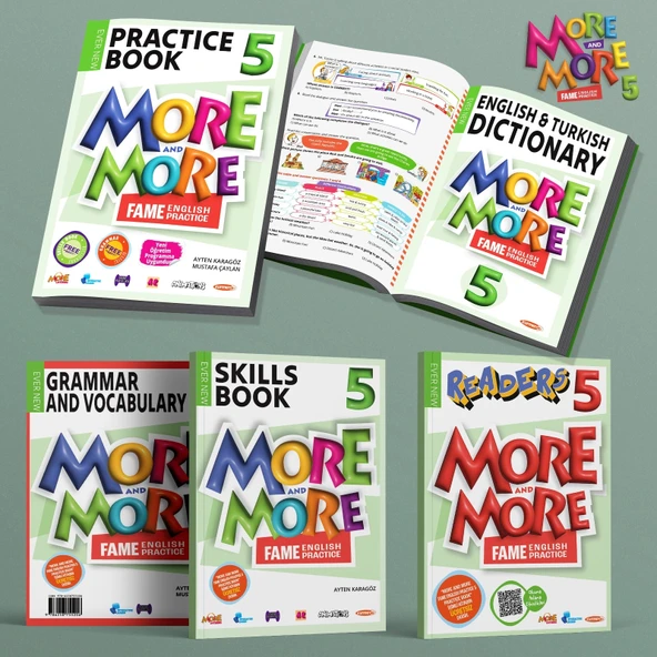 5.Sınıf More & More Practice Book & Dictionary (ReadersS & Skills + Gramer And Vocabulary)(3 Lü Set) ürün görseli 1