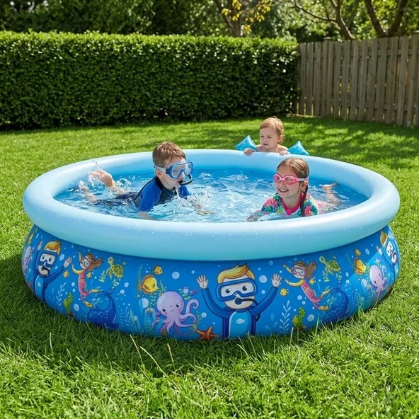 Okyanus Dünyası Şişme Aile Havuzu – 205 cm x 47 cm  17788 ürün görseli 1