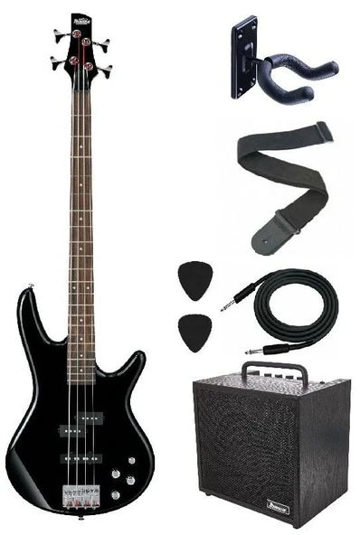 IBANEZ GSR200 BK GSR Serisi Siyah 4 Telli Elektro Bas Gitar Set ürün görseli 1